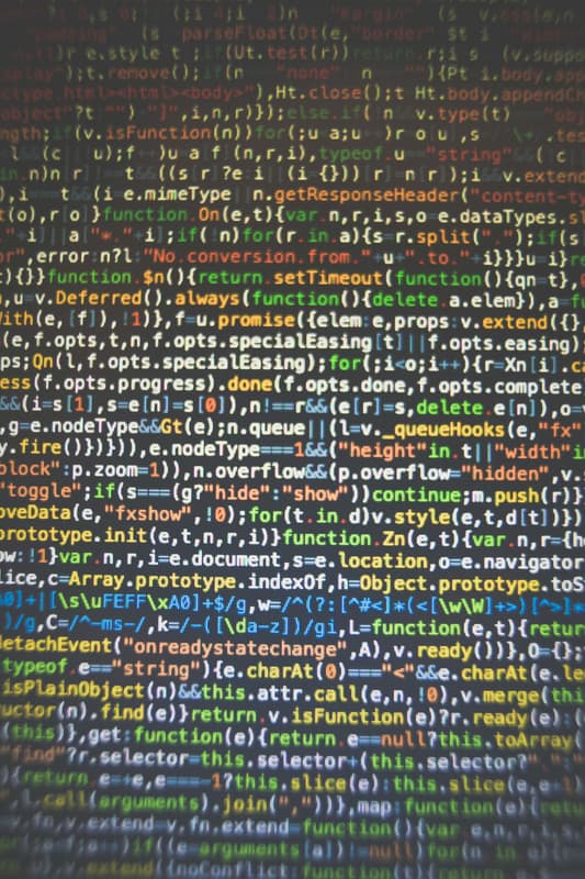 Laptop with a development environment open